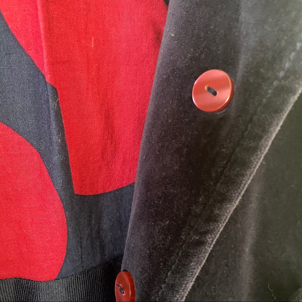 Boden Velvet Velour Navy Blue Long Winter Coat 18 - Picture 6 of 8